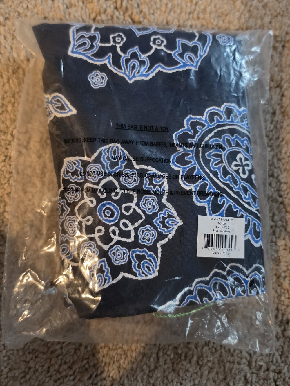 NWT Vera Bradley Apron In Blue Bandana